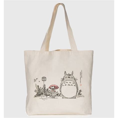 Sacola Ecobag Totoro Na Chuva Shopee Brasil