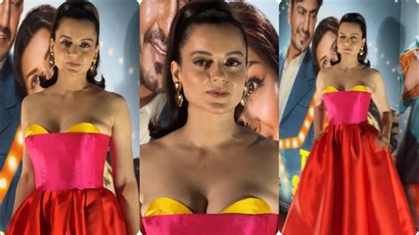 Queen Of Bollywood Kangana Ranaut Looking So Hot In Red Dress At