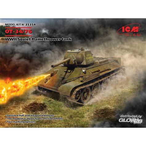 Kit Modello Icm Carro Armato Lanciafiamme Sovietico Della