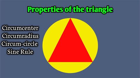 Properties of the triangle| Circumcenter| Circumradius| Geometry ...