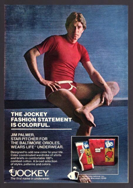 1980 Jockey Underwear Ad~jim Palmer Baltimore Orioles Baseball Pitcher Hof Ebay