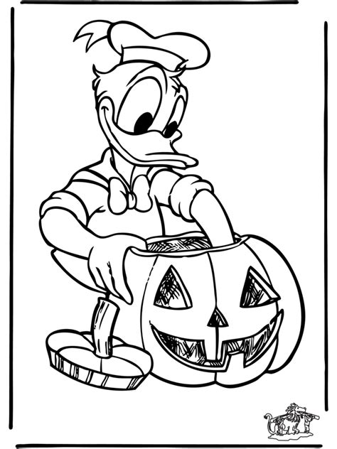 Donald Duck Halloween Coloring Pages