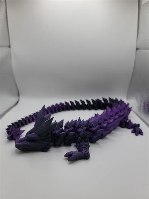 Custom D Printed Articulating Crystal Dragons Majestic Etsy