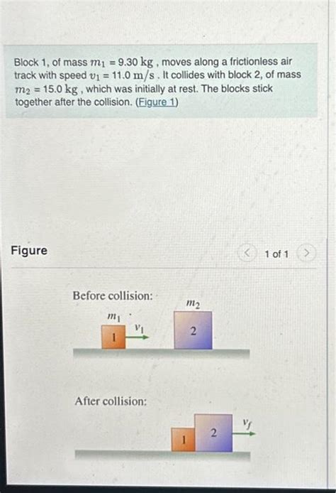 Solved Block 1 Of Mass M1 9 30 Kg Moves Along A