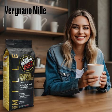 Кофе в зернах Vergnano Mille Extra Dolce, 1кг, крепкий, темная обжарка ...