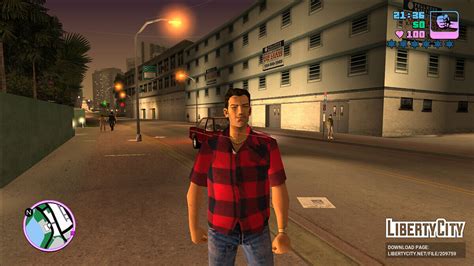 Download Tommy Vercetti In A Flannel Shirt For Gta Vice City