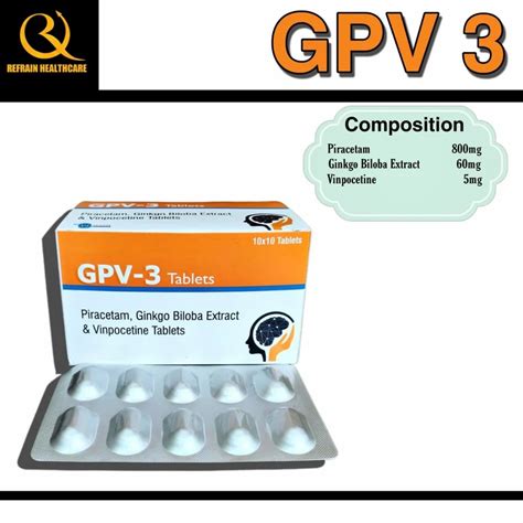 Piracetam Mg Ginkgo Biloba Extract Mg Vinpocetine Mgpacking