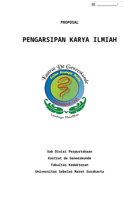 Docx Proposal Pengarsipan Karya Ilmiah Dokumen Tips