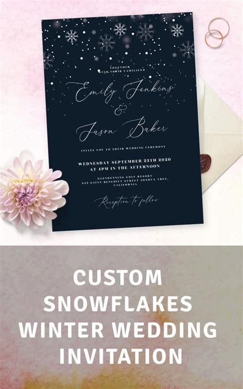 Winter Wedding Invitations Customize And Download Or Print