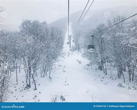 Ski Lift In Niseko Ski Resort Hokkaido Stock Image Image Of Holiday