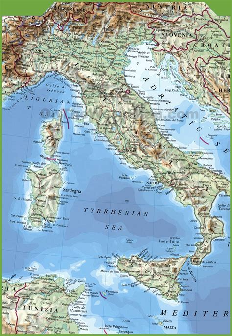 Italy Geographical Map