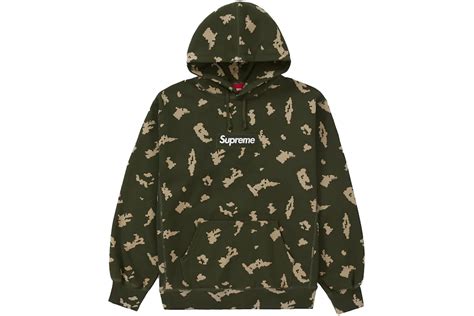 Supreme Box Logo Hooded Sweatshirt Fw21 Olive Russian Camo Herren Fw21 De