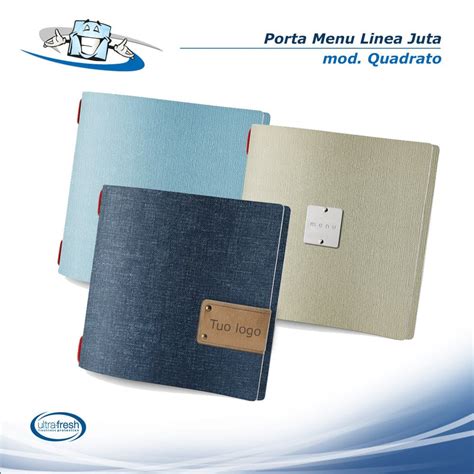 Linea Juta Porta Menu Quadrato X Cm In Pvc Antibatterico