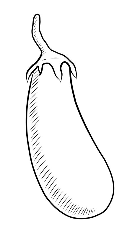 eggplant black  white clipart