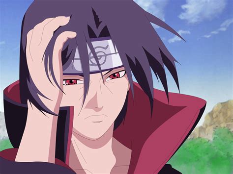 Akatsuki Naruto Itachi Uchiha In Color Background Hd Anime Wallpapers