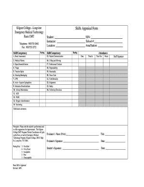 Fillable Online Basic Skills Appraisal Doc Fax Email Print PdfFiller