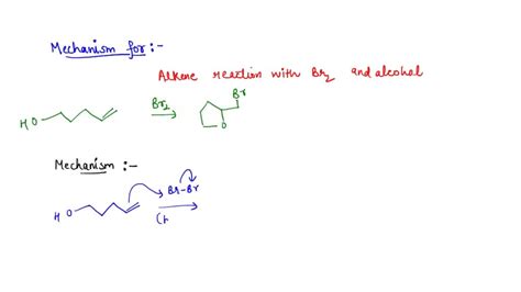 Solved 09 Alkene Reaction With Br2 And Alcohol 1 5 Points Answer After Viewing The Video On