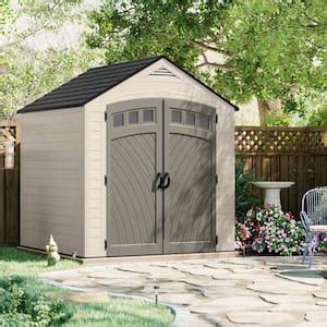 Suncast The Stow Away Ft X Ft Horizontal Plastic Storage Shed