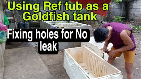 Using Ref Tub Para Lagayan Ng Goldfish How I Fix The Holes On Ref Tub