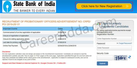 Sbi Po Apply Online Application Form Exam Date Career Adda