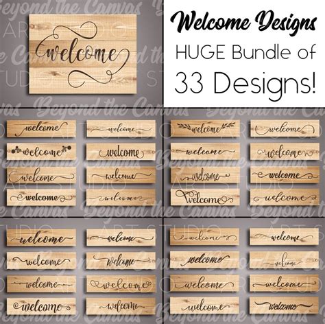 Welcome Signs SVG JPG Digital File Pack 33 Designs - Etsy