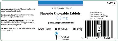 Sodium Fluoride Chewable Tablets - FDA prescribing information, side effects and uses