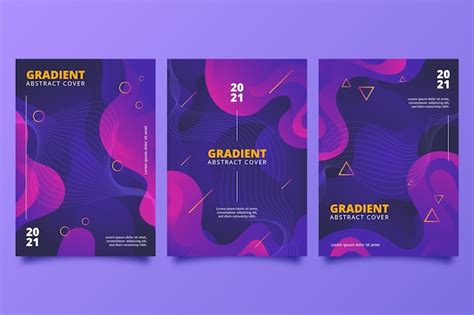 Premium Vector Gradient Abstract Shapes Cover Pack