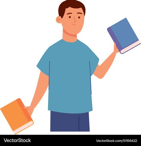 reader male   book royalty  vector image
