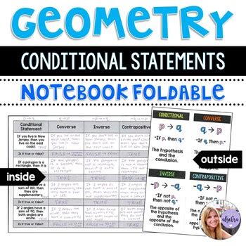 Geometry Conditional Statements Foldable For Interactive Notebook