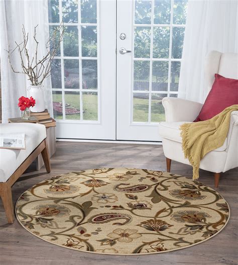 Bliss Rugs Fairfax Transitional Indoor Round Area Rug - Walmart.com ...