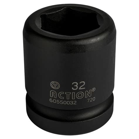 Soquete Sextavado De Impacto 32mm Curto X 1 Pol