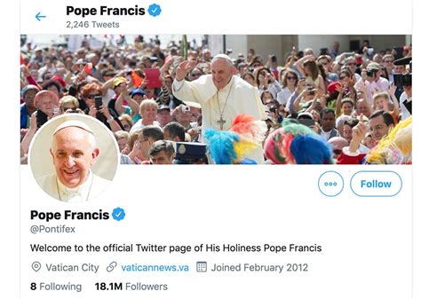 Seven Years In Popes Twitter Account Garners Success Criticism And