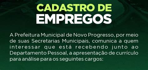 Prefeitura Municipal De Novo Progresso Gest O