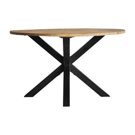 Table Viborg Noir Naturel En Bois De Mangue Cm Vical Home