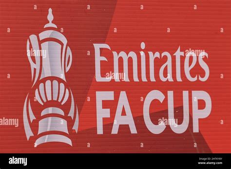 Emirates Fa Cup Logo On The Pitch Stock Photo Alamy