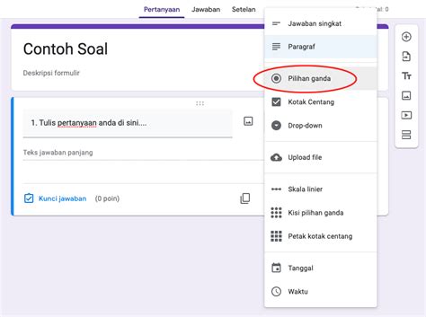 100 Mudah Cara Membuat Soal Di Google Form