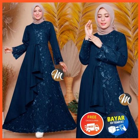 Jual Gamis Brokat Baju Muslim Wanita Dress Brukat Jumbo Busui Model