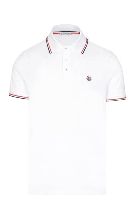 Moncler Tricolour Trim Piqu Polo Shirt Clothing From Circle Fashion Uk