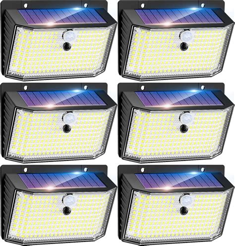 Kolpop 208LED 6 Pezzi Luce Solare LED Esterno Con Sensore Di Movimento