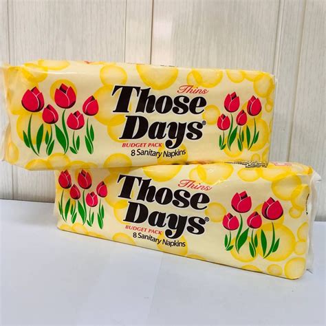 Those Days Thins Yellow ( 8 pads ) | Shopee Philippines