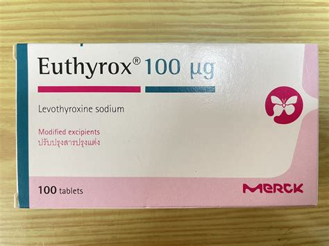 Euthyrox 100mg 4x25s ยูไทร็อกซ์ Levothyroxine รหัส 535