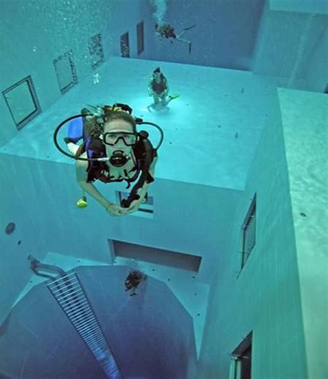 This Is The Worlds Deepest Swimming Pool In Belgium Which Is 100 Feet