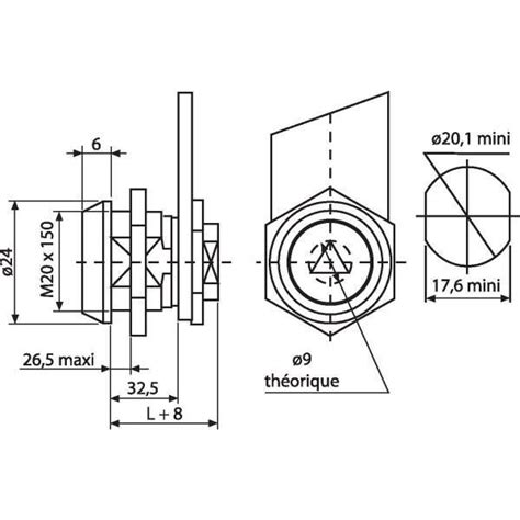 Serrure Triangle Pour Coffret Technique Grappin Annat Como