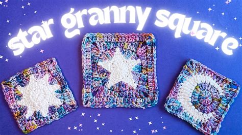 Star Granny Square Crochet Tutorial Part Of A Set With A Sun And Moon