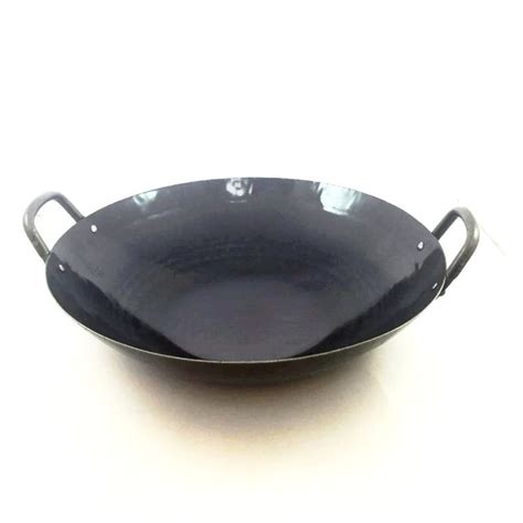 YAMADA KOGYO HAMMERED CHINESE WOK DOUBLE HANDLE THICKNESS 1 2MM