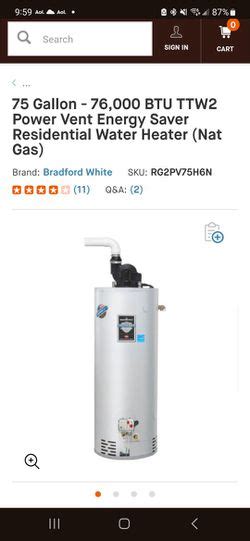 Bradford White 75 Gal Natural Gas Power Vent Water Heater For Sale In Elmhurst Il Offerup