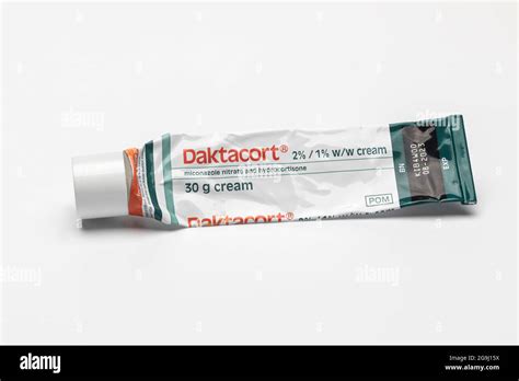 An empty flattened tube of Daktacort 1% Hydrocortisone cream Stock ...