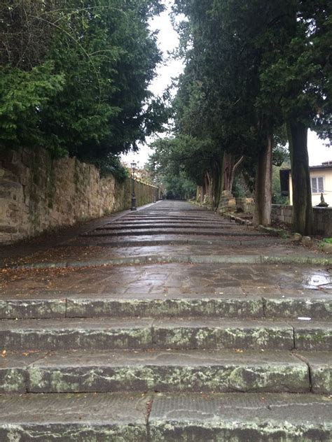 Stairway To Piazza Michelangelo Florence Italy Florence Italy