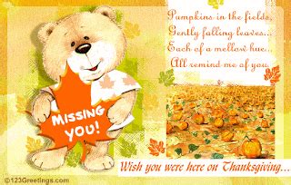 Thanksgiving Cards Thanksgiving Miss You Cards Missing You On This