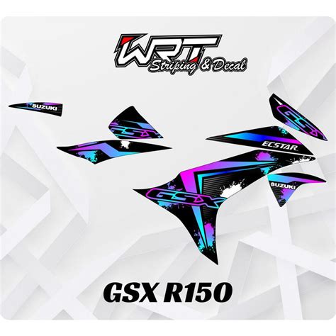 Jual Striping Hologram GSX R 150 Stiker Lis Decal Motor GSX R 150